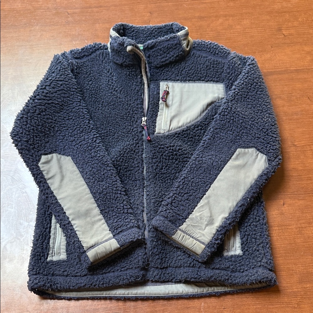L.L. Bean Kids Fleece Jacket - Navy and Gray